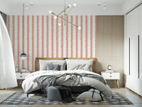 Minimalist Terracotta Line Pattern Wallpaper⁠