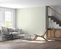 Sage Green Hand-Drawn Vertical Stripes Wallpaper⁠