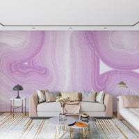 Soft Lavender Fluid Marble Flow Wall Mural