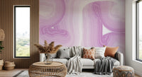 Soft Lavender Fluid Marble Flow Wall Mural