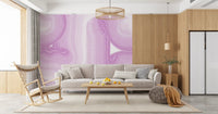 Soft Lavender Fluid Marble Flow Wall Mural