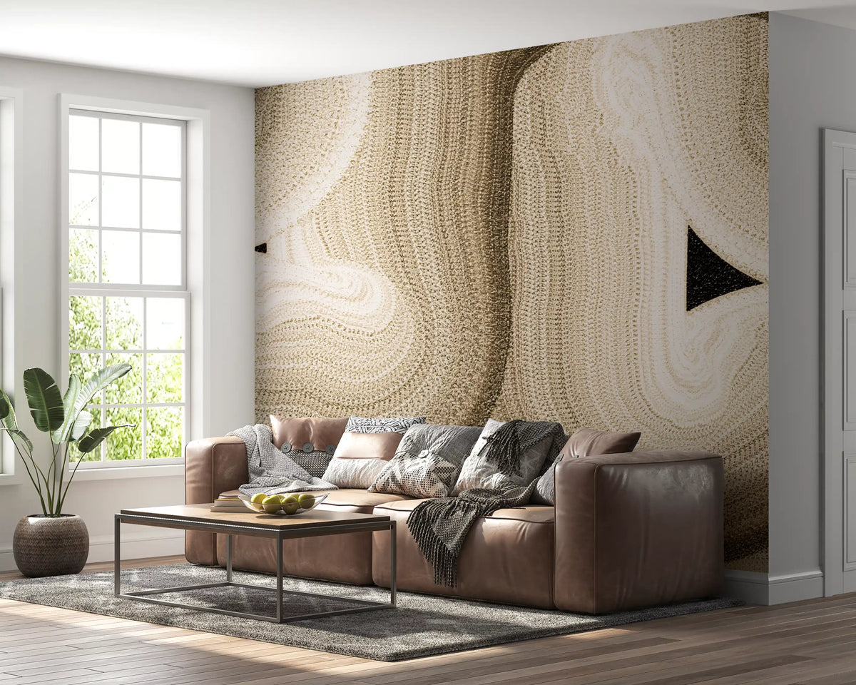 Rhythmic Sand Dune Abstract Art Wall Mural