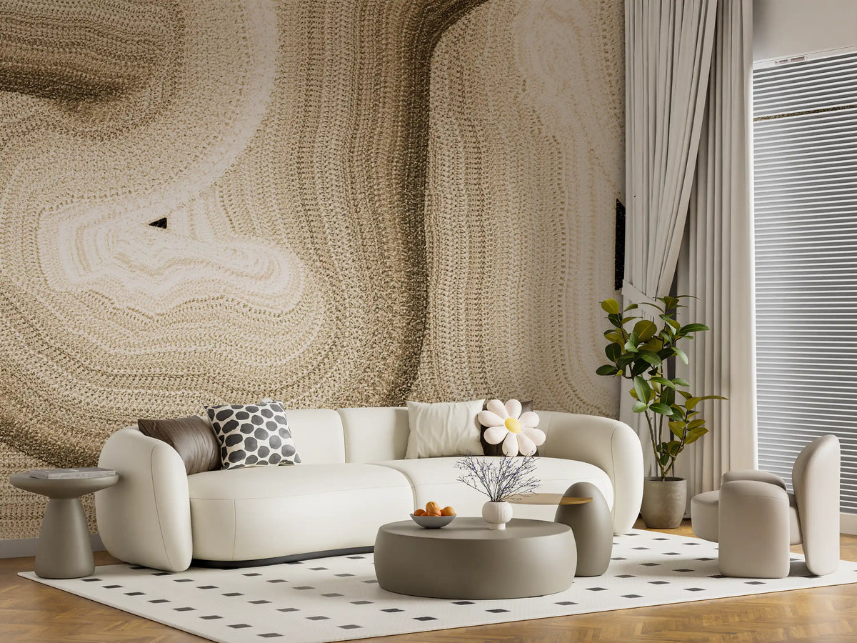 Rhythmic Sand Dune Abstract Art Wall Mural