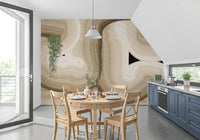 Rhythmic Sand Dune Abstract Art Wall Mural