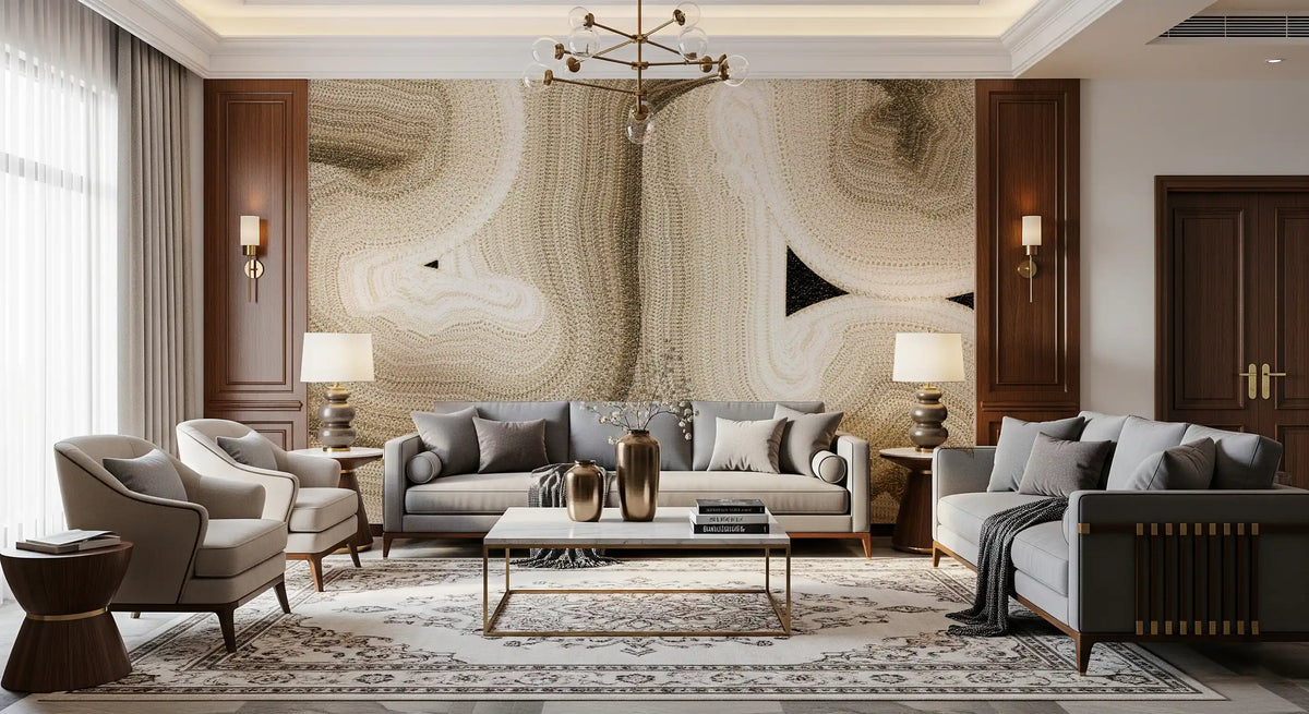 Rhythmic Sand Dune Abstract Art Wall Mural