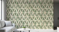 Alternating Holiday Xmas Staggered Christmas Trees Grid Wallpaper⁠