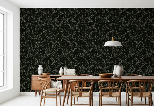 Minimalist Willow Branch Silhouette Wallpaper⁠