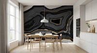 Monochrome Agate Flow Wall Mural