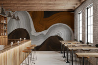 Earthy Flow Abstract Layers Wall Mural