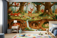 Forest Creatures Woodland Adventure Wall Mural