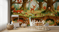 Forest Creatures Woodland Adventure Wall Mural