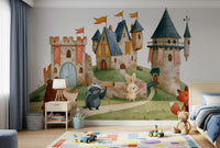 Woodland Friends on a Castle Adventure Wall Mural