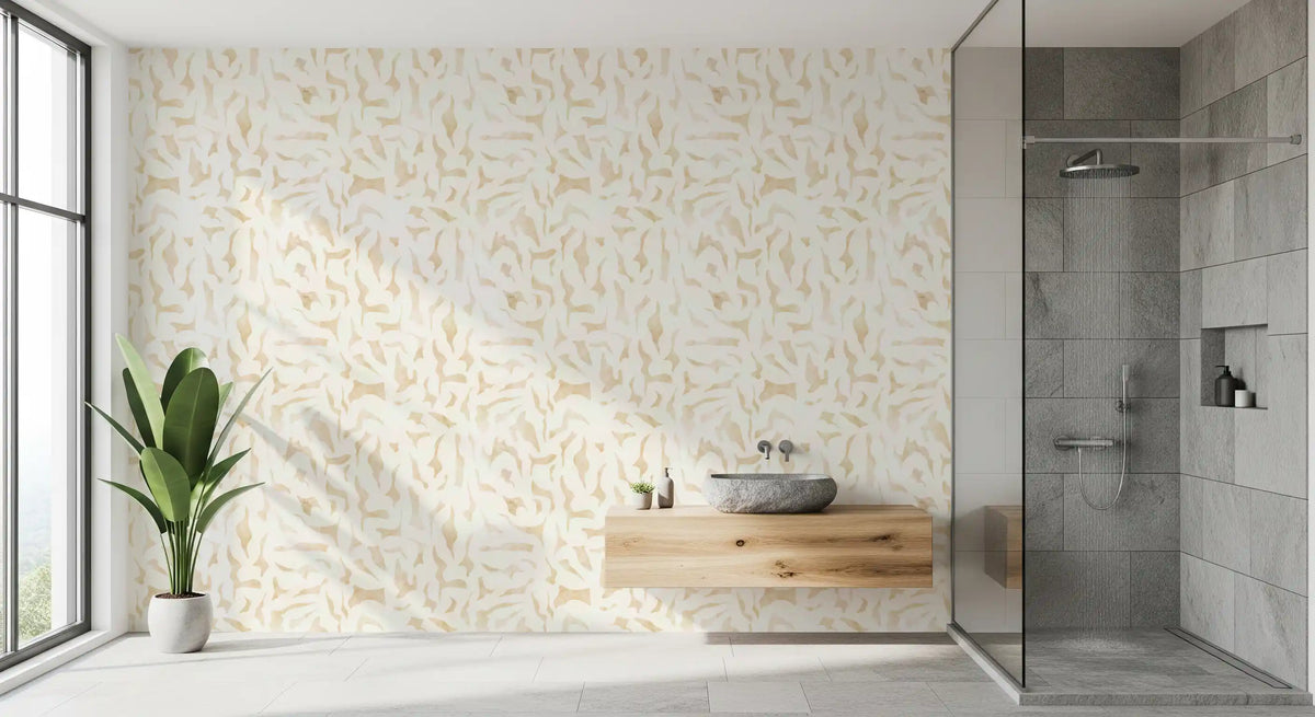Abstract Organic Sandstone Shapes Wallpaper⁠