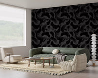 Midnight Ink Swirls Pattern Wallpaper⁠