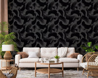 Midnight Ink Swirls Pattern Wallpaper⁠