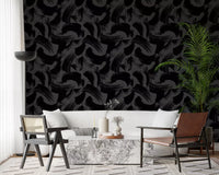 Midnight Ink Swirls Pattern Wallpaper⁠