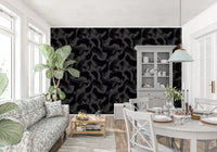 Midnight Ink Swirls Pattern Wallpaper⁠