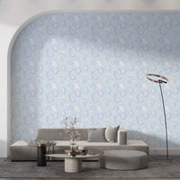 Soft Azure Swirls Abstract Wallpaper⁠
