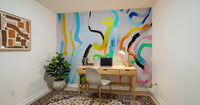 Vibrant Fluid Stroke Composition Wall Mural