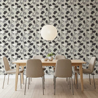 Abstract Floral Vine Arrangement Wallpaper⁠