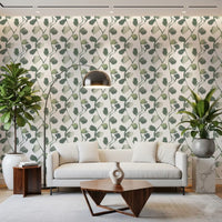 Soft Watercolor Eucalyptus Vines Wallpaper⁠