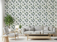 Soft Watercolor Eucalyptus Vines Wallpaper⁠