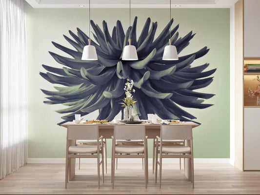Abstract Dahlia Sculpture Wall Mural