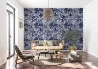 Indigo Jungle Foliage Layering Wallpaper⁠