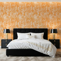 Orange Forest Silhouette Pattern Wallpaper⁠