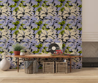 Jungle Foliage Silhouette Print Wallpaper⁠
