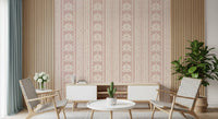 Soft Rose Vertical Floral Damask Wallpaper⁠