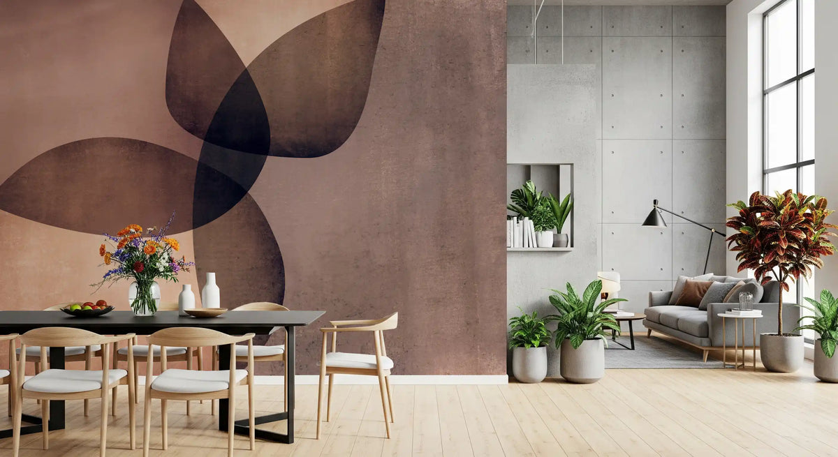 Organic Shapes Earth Tones Wall Mural