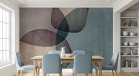 Organic Shapes Muted Tones Wall Mural