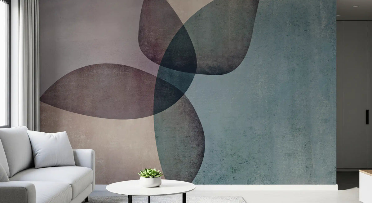 Organic Shapes Muted Tones Wall Mural