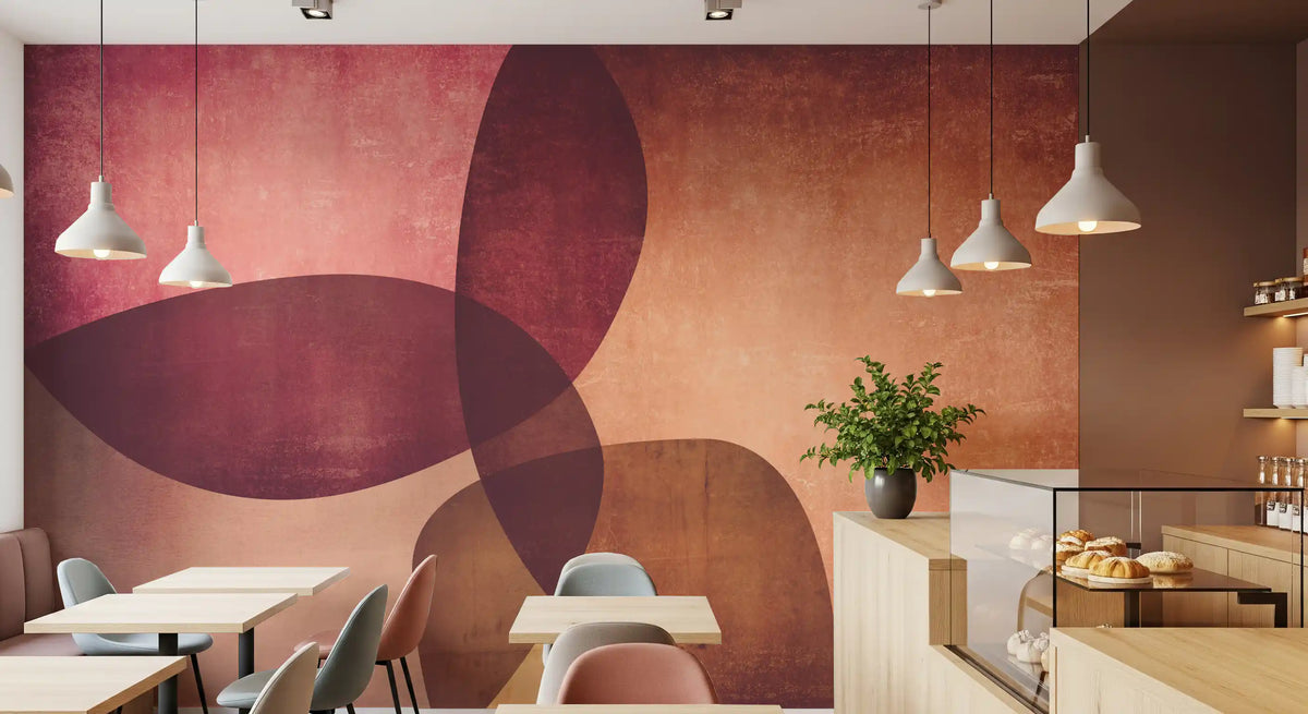Organic Shapes Autumn Tones Wall Mural