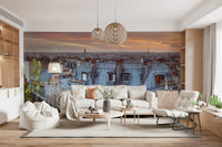 Twilight Over The Zinc Roofs of Paris Wall Mural
