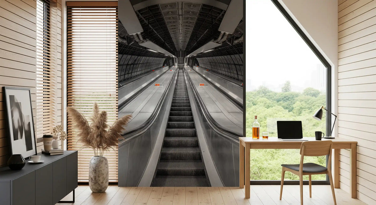 Metallic Urban Symmetry Wall Mural