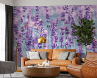Abstract Lavender Dreamscape Wall Mural