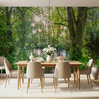 Sun-Dappled Wilderness Woodland View Wall Mural