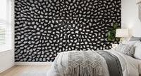 Sculptural Grey Depth Pattern Wall Mural