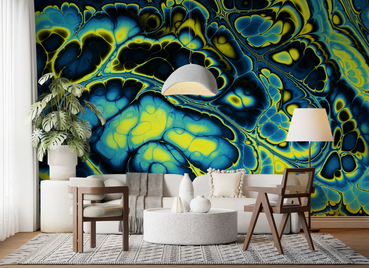 Colorful Marble Abstract Flow Pattern