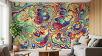 Vibrant Abstract Swirls Wall Mural