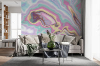 Pastel Swirl Pattern Marble Wall Mural