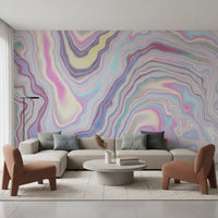 Holographic Marble Wave Texture Wall Mural