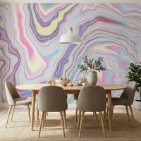 Holographic Marble Wave Texture Wall Mural