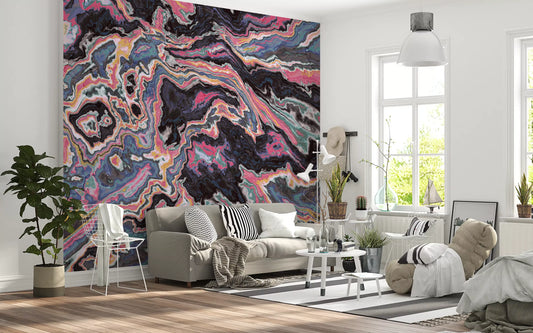 Vibrant Marble Flow Wall Mural