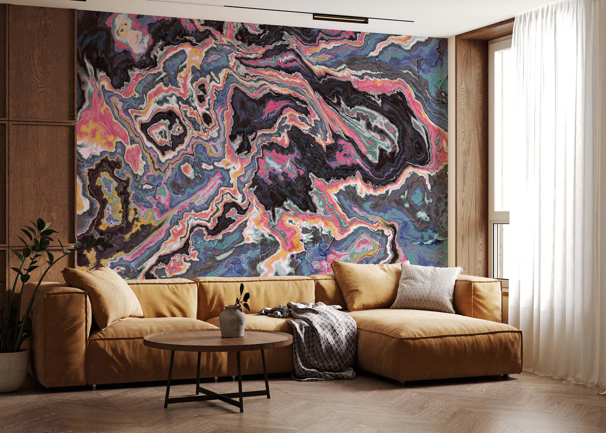 Vibrant Marble Flow Wall Mural