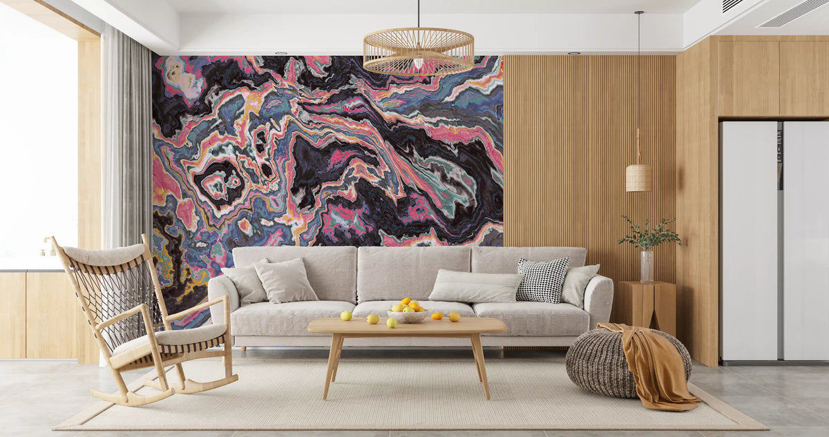 Vibrant Marble Flow Wall Mural