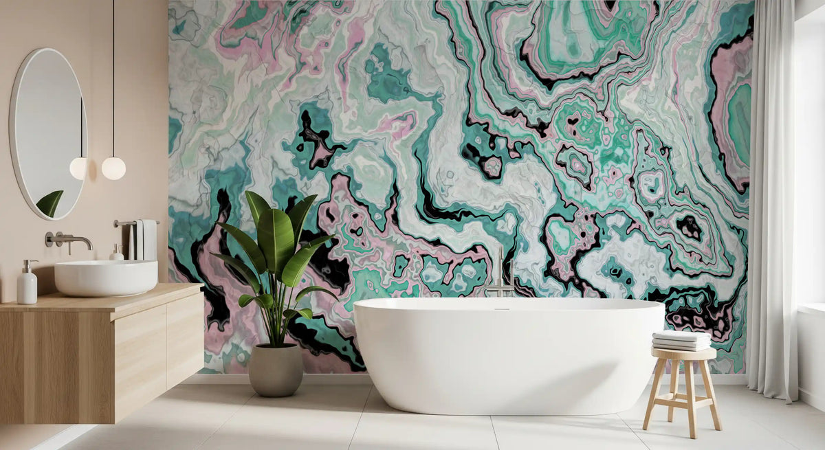 Pastel Marble Swirl Abstract Wall Mural