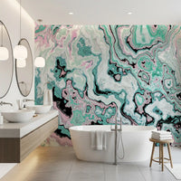 Pastel Marble Swirl Abstract Wall Mural
